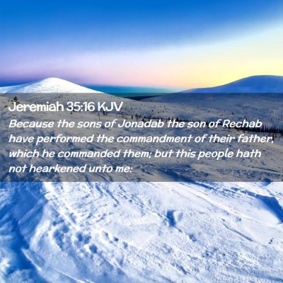 Jeremiah 35:16 KJV Free Bible Images