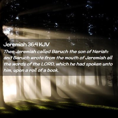 Jeremiah 36:4 KJV Free Bible Images