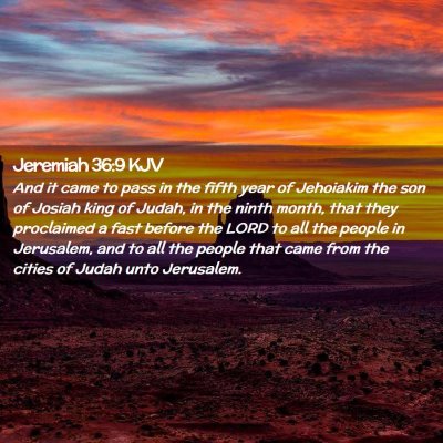 Jeremiah 36:9 KJV Free Bible Images