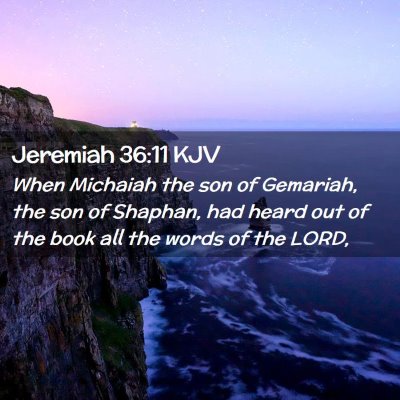 Jeremiah 36:11 KJV Free Bible Images