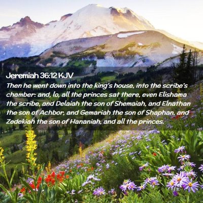 Jeremiah 36:12 KJV Free Bible Images