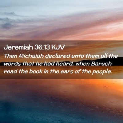 Jeremiah 36:13 KJV Free Bible Images