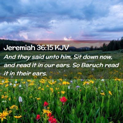 Jeremiah 36:15 KJV Free Bible Images