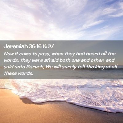 Jeremiah 36:16 KJV Free Bible Images