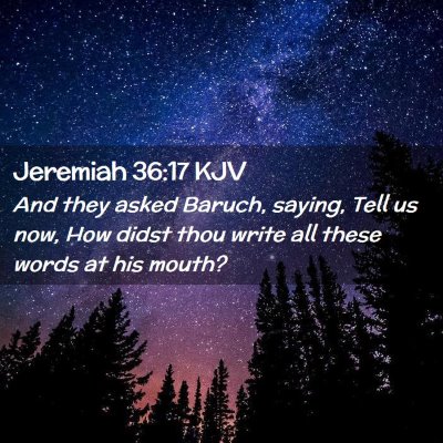 Jeremiah 36:17 KJV Free Bible Images