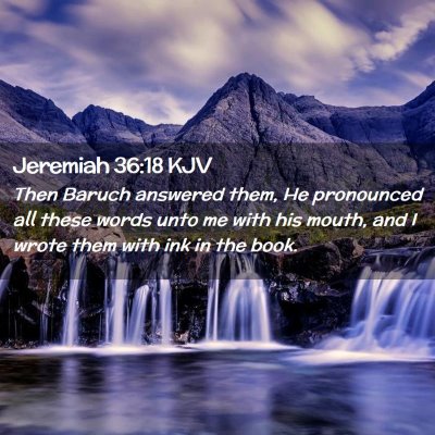 Jeremiah 36:18 KJV Free Bible Images