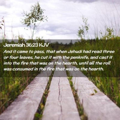 Jeremiah 36:23 KJV Free Bible Images