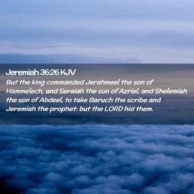 Jeremiah 36:26 KJV Free Bible Images