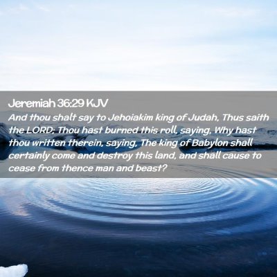 Jeremiah 36:29 KJV Free Bible Images