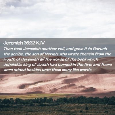 Jeremiah 36:32 KJV Free Bible Images