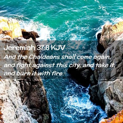 Jeremiah 37:8 KJV Free Bible Images