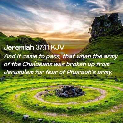 Jeremiah 37:11 KJV Free Bible Images