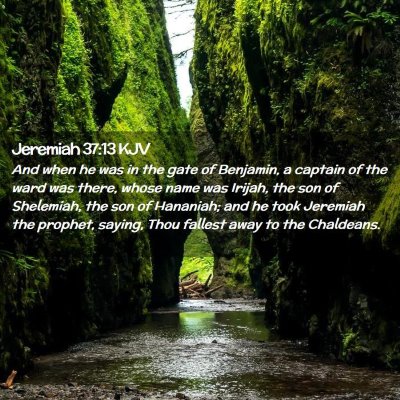 Jeremiah 37:13 KJV Free Bible Images