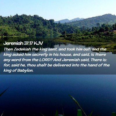 Jeremiah 37:17 KJV Free Bible Images