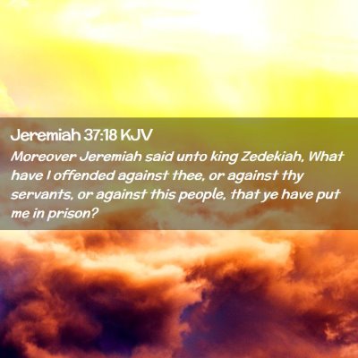 Jeremiah 37:18 KJV Free Bible Images