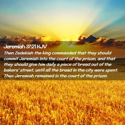 Jeremiah 37:21 KJV Free Bible Images