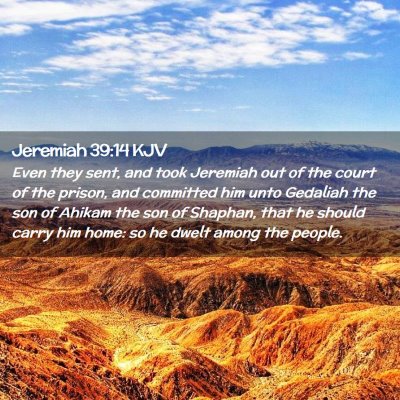 Jeremiah 39:14 KJV Free Bible Images