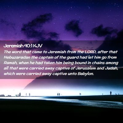 Jeremiah 40:1 KJV Free Bible Images