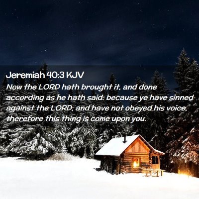 Jeremiah 40:3 KJV Free Bible Images