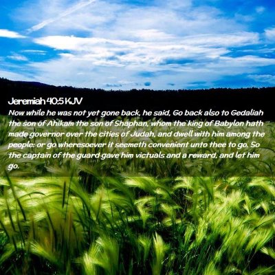 Jeremiah 40:5 KJV Free Bible Images