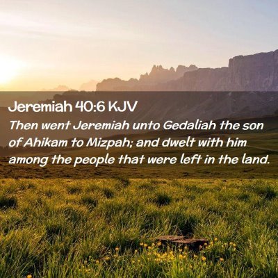 Jeremiah 40:6 KJV Free Bible Images