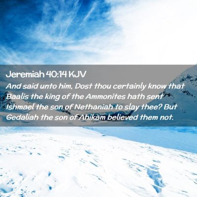 Jeremiah 40:14 KJV Free Bible Images