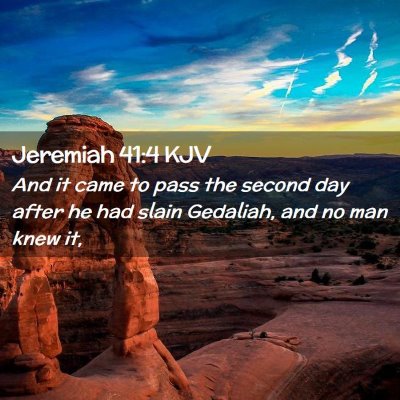 Jeremiah 41:4 KJV Free Bible Images