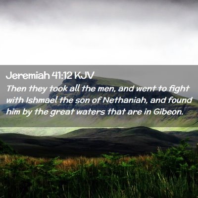 Jeremiah 41:12 KJV Free Bible Images