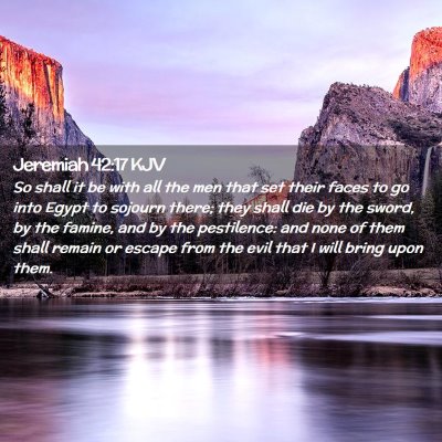 Jeremiah 42:17 KJV Free Bible Images