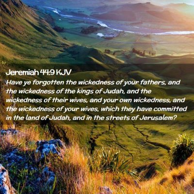 Jeremiah 44:9 KJV Free Bible Images