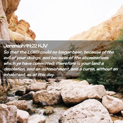 Jeremiah 44:22 KJV Free Bible Images