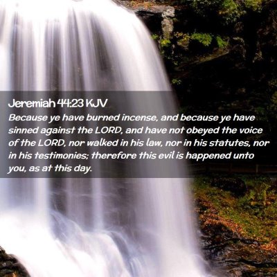 Jeremiah 44:23 KJV Free Bible Images