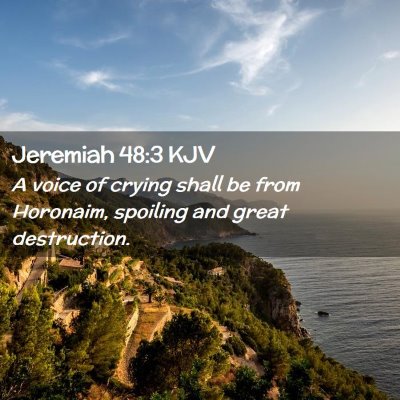 Jeremiah 48:3 KJV Free Bible Images