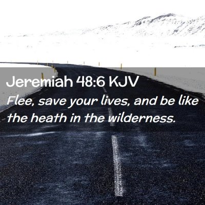 Jeremiah 48:6 KJV Free Bible Images