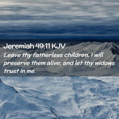 Jeremiah 49:11 KJV Free Bible Images