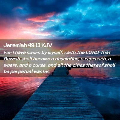 Jeremiah 49:13 KJV Free Bible Images