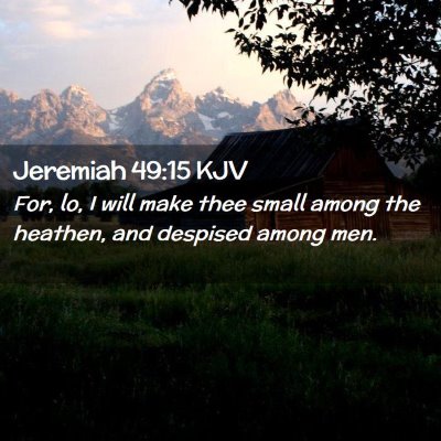 Jeremiah 49:15 KJV Free Bible Images