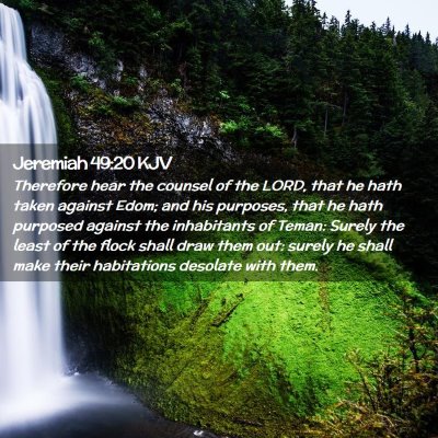 Jeremiah 49:20 KJV Free Bible Images