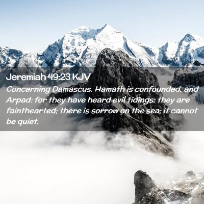 Jeremiah 49:23 KJV Free Bible Images