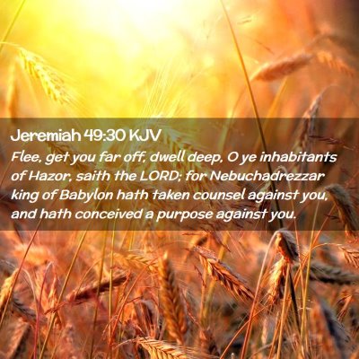 Jeremiah 49:30 KJV Free Bible Images