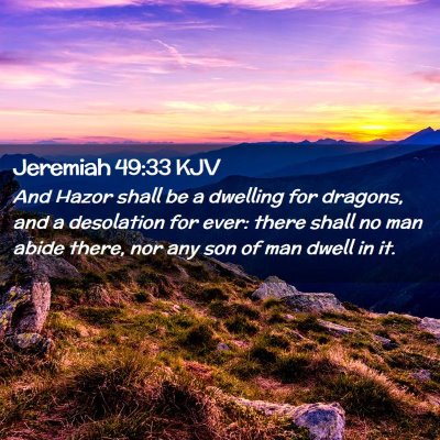 Jeremiah 49:33 KJV Free Bible Images