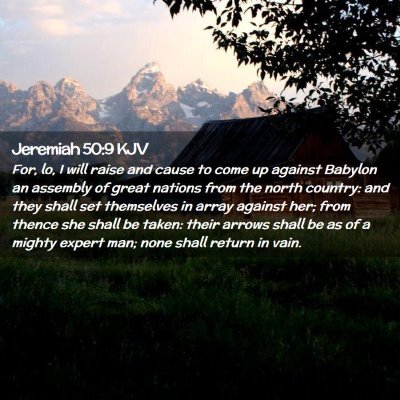 Jeremiah 50:9 KJV Free Bible Images