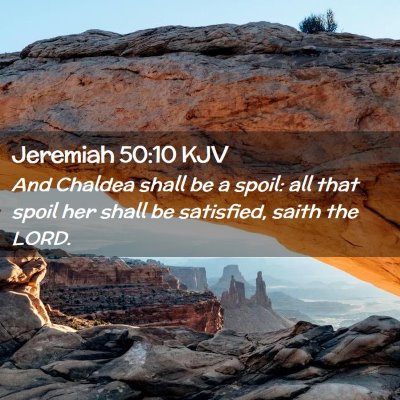 Jeremiah 50:10 KJV Free Bible Images