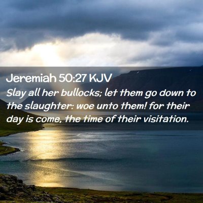 Jeremiah 50:27 KJV Free Bible Images