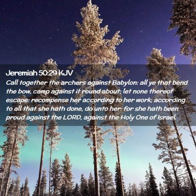 Jeremiah 50:29 KJV Free Bible Images