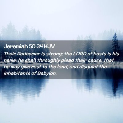 Jeremiah 50:34 KJV Free Bible Images