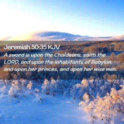 Jeremiah 50:35 KJV Free Bible Images