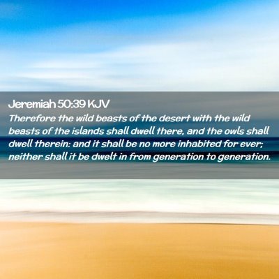 Jeremiah 50:39 KJV Free Bible Images