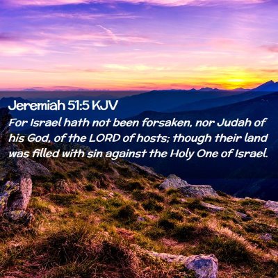 Jeremiah 51:5 KJV Free Bible Images