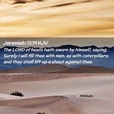 Jeremiah 51:14 KJV Free Bible Images